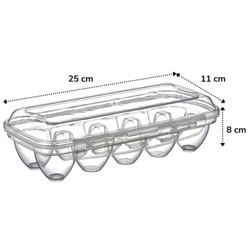 10 Bölmeli Kilitli Kapaklı Yumurtalık Saklama Kutusu YU110 (4247) - 1