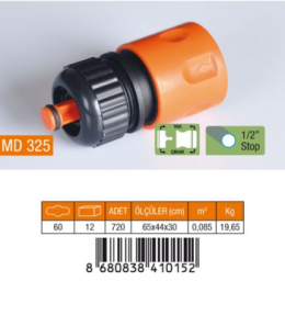 12 HORTUM BAĞLANTI ADAPTÖRÜ STOPLU (4247)