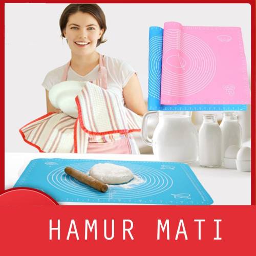 30*40 cm Hamur Matı Silikon Ölçekli Kullanımı Kolay Hamur Açma Matı (4247) - 3