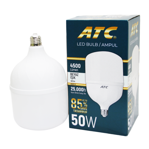 50W TORCH LED BULB AMPUL BEYAZ E27 (4247) - 0