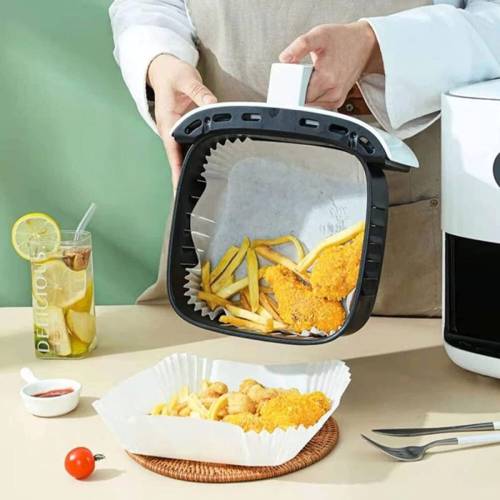 Air Fryer Pişirme Kağıdı Tek Kullanımlık Hava Fritöz Yağ Geçirmez 50 Adet (4247) - 0