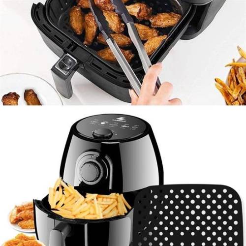 Airfryer Kare Model Pişirme Matı Kırmızı ve Kare Model Pişirme Matı Siyah 21,5cm (4247) - 1