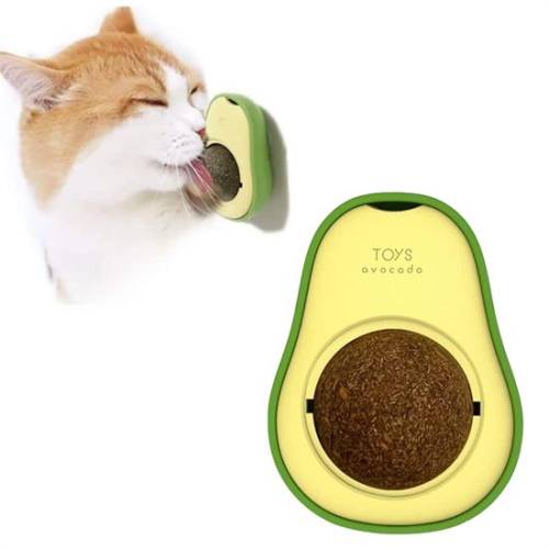 Avokado Model Yapışkanlı Kedi Oyuncağı Yenilebilir Kedi Nanesi Otu (4247) - 0