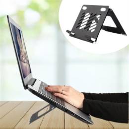 Ayarlanabilir Metal Dizüstü Destek Tabanı Katlanabilir Taşınabilir Laptop Sehpası Standı (4247)