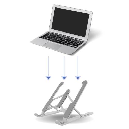 Ayarlanabilir Plastik Dizüstü Destek Tabanı Katlanabilir Taşınabilir Laptop Sehpası Yükseltici (4247) - 2