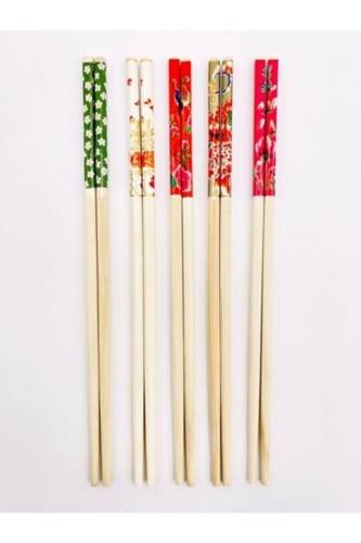 Bambu Chopstick Çubuk Yemek Çubuğu Yıkanabilir Tekrar Kullanılabilir (10 Çift- 20 Adet ) (4247) - 3