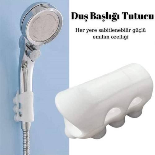 Banyo Duş Başlığı Tutucu Silikon Güçlü Vantuz Vakum Aparatı (4247) - 1