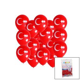 BAYRAKLI BALON 10 İNÇ - 26CM - 100PCS (4247)