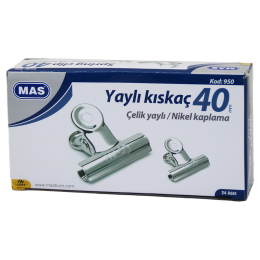 BEYAZ METAL KISKAÇ 40 MM 24 PARÇA YAYLI CİLT KISKAÇI (4247)