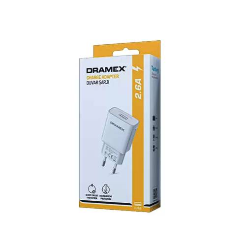 ,CHARGE ADAPTER D26B USB TEK BAŞLIK EV ŞARJI 2.6A (4247) - 0