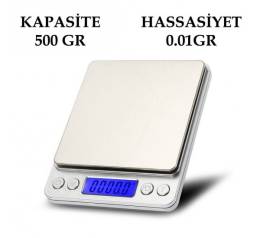 Dijital Hassas Terazi Tartı 500 gr.0.01 gr. I-2000 (4247)