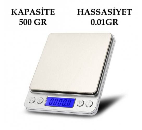 Dijital Hassas Terazi Tartı 500 gr.0.01 gr. I-2000 (4247) - 0