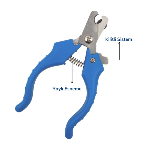 Evcil Hayvan Kedi ve Köpek Paslanmaz Çelik Yaylı Tırnak Makası ve Düzeltme (4247) - 2