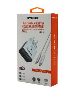 FAST CHARGER TYPE-C - TO - TYPE-C HIZLI SET EV ŞARJ ALETİ 3.0A 18W PD (4247)