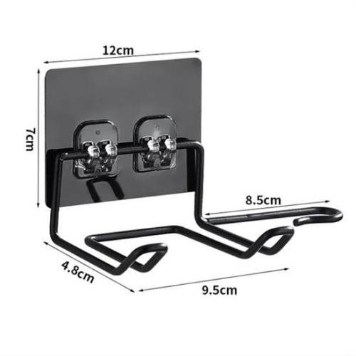 Fön Makine Askısı Siyah Yapışkanlı Fön Makine Tutucu (4247) - 2