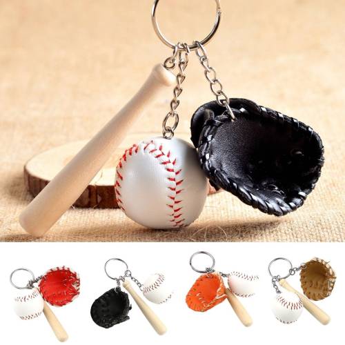 Gerçekçi Beyzbol Tasarımlı Şık Anahtarlık Kolye Çanta Süsü Baseball Keychain (4247) - 0