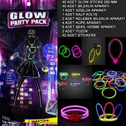 Glow Parti Seti 152 Parçalık Lüks Glow Stick Kostüm Seti (4247)