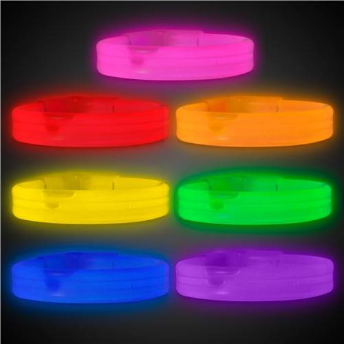 Glow Partisi Glow Stick Ekstra Kalın Fosforlu Bileklik 6 Renk 6 Adet (4247) - 2