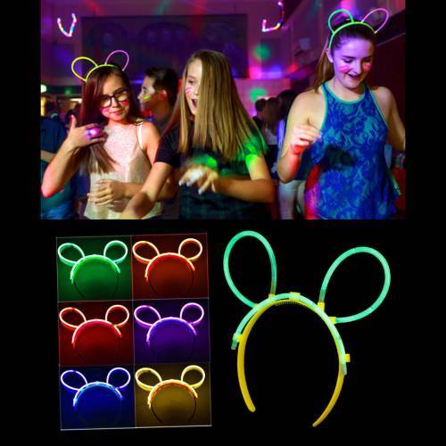 Glow Stick Taç Fosforlu Taç Karışık Renk 12 Adet (4247) - 1