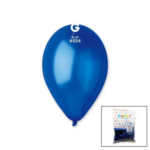 GM-110-36-54 METALİK - MAVİ BALON 11&apos&apos - 28CM - 100 PARÇA (4247) - 0