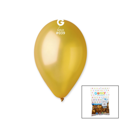 GM-110-39 METALİK - ALTIN BALON 11&apos&apos - 28CM - 100 PARÇA (4247) - 0