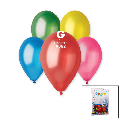 GM-110-82 METALİK - KARIŞIK BALON 11&apos&apos - 28CM - 100 PARÇA (4247) - 0