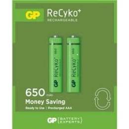 GP RECYKO 650mAh AAA ŞARJLI İNCE PİL 63C092 2Lİ KART (4247)