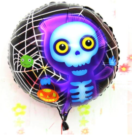 Halloween İskelet Hayalet Folyo Balon 18 inç (4247)