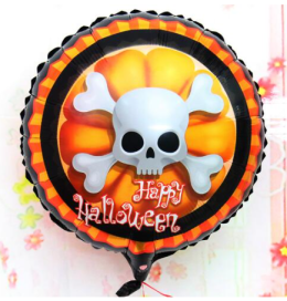 Halloween İskelet Kuru Kafa Folyo Balon 18 inç (4247)