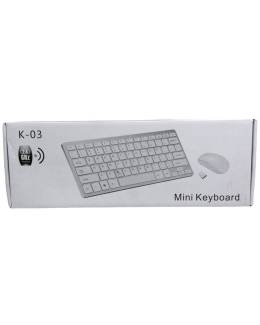 K-03 MİNİ BEYAZ WIRELESS KABLOSUZ KLAVYE MOUSE S PL-395 (4247)