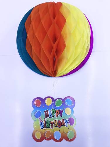 Kağıt Süs Happy Birthday Dekor 55 cm-0748 (4247) - 0