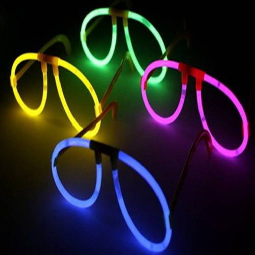 Karanlıkta Parlayan Fosforlu Glow Stick Gözlük Fosforlu Renkli Gözlük 6 Adet (4247) - 1