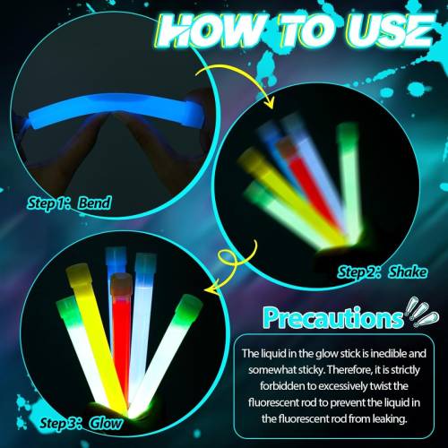 Karanlıkta Yanan Asılabilir ip Aparatlı Glow Stick Kolye Glow Stick Lamba 6 Adet 6 Renk 15 cm (4247) - 3