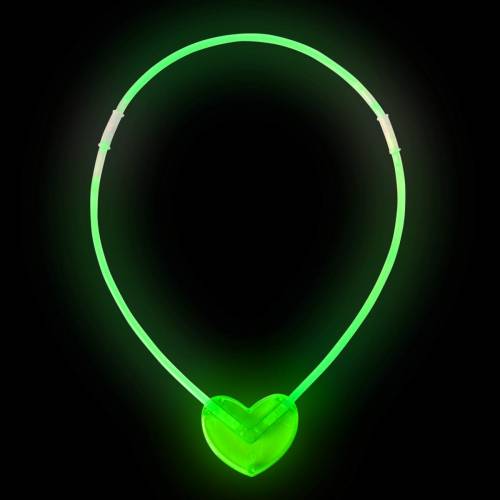 Karanlıkta Yanan Glow Stick Kalp Şekilli Kolye 6 Renk 6 Adet (4247) - 3