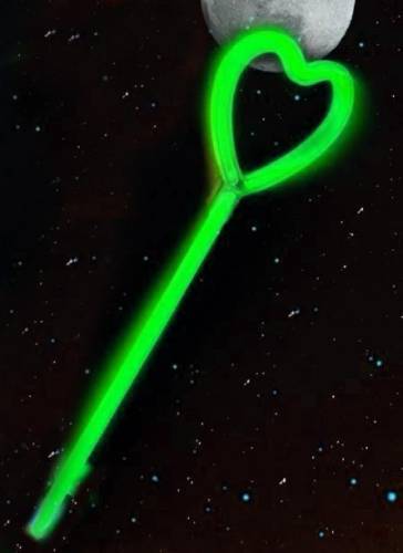 Karanlıkta Yanan Glow Stick Partisi Kalp Şekilli Asa Sopa 6 Renk 6 Adet (4247) - 1