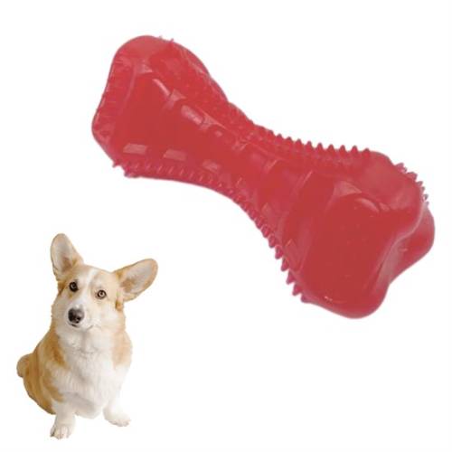 Köpekler İçin Diş Kaşıma Oyuncağı Tırtıklı Yapıda Plastik Dumbell (4247) - 0