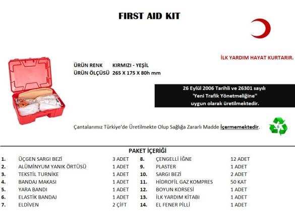 Küçük İlk Yardım Seti First Aid Kit (4247) - 1