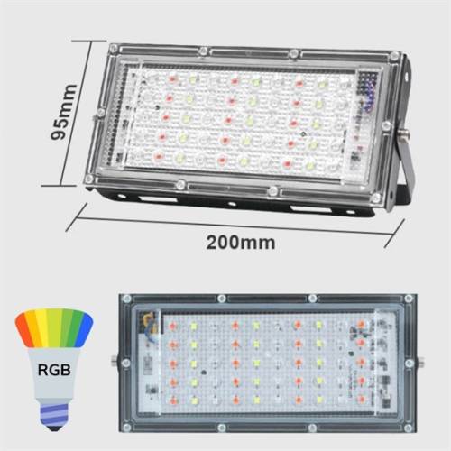 Kumandalı Led Işık Dış Cephe Aydınlatması Çok Renkli RGB Led Panel Işık PartiLed Aydınlatma (4247) - 2