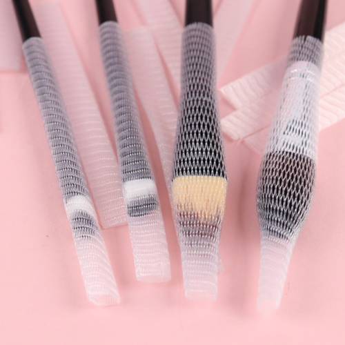 Makyaj Far Allık Kontür Eyeliner Fırça Malzemeleri Ürünleri Koruyucu File Kapak Örgü Kılıf Set 20li (4247) - 2