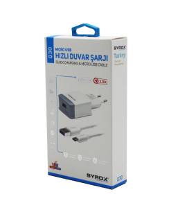 MICRO USB HIZLI 3.0A MİKRO SAMSUNG EV ŞARJ ALETİ (4247)