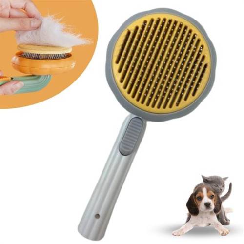 Plastik Beyaz Evcil Hayvan Bakım Pet Fırçası Çok Amaçlı Pet Fırçası Beyaz (4247) - 0