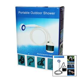 PORTABLE OUTDOOR SHOWER SU-PMP ŞARJLI TAŞİNABİLİR - SEYYAR DUŞ SETİ POMPA - HORTUM - D.BAŞLIK (4247)