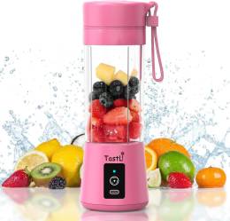 Portatif Taşınabilir El Blender 380 Ml Usb Şarjlı Pembe (4247)