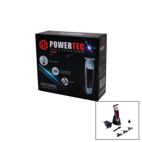 POWERTEC TR-658 SAÇ SAKAL ENSE ÇİZİM TRAŞ MAKİNESİ T BIÇAK (4247) - 0