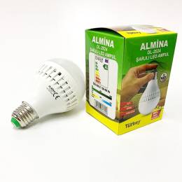 ŞARJLI LED AMPUL SOĞUK BEYAZ 12W E27 (4247)