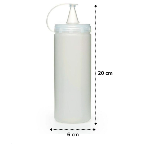 Şeffaf Kapaklı Sızdırmaz Yağlık Sosluk Şişesi Plastik Yağdanlık 400 ml. AP-9028 (4247) - 3