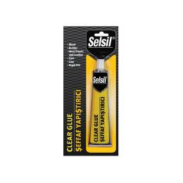 SELSİL CLEAR GLUE 70G ŞEFFAF SÜPER YAPIŞTIRICI KAĞIT - AHŞAP - METAL - DERİ (4247)