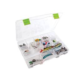 Slim Organizer  Alet Çantası -Vida Olta Çivi Boncuk Yüzük Küpe Kutusu - 13 Gözlü (4247)