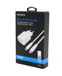 SUPREME TYPE-C TO TYPE-C HIZLI EV ŞARJ SETİ 3.0A 25W PD (4247)