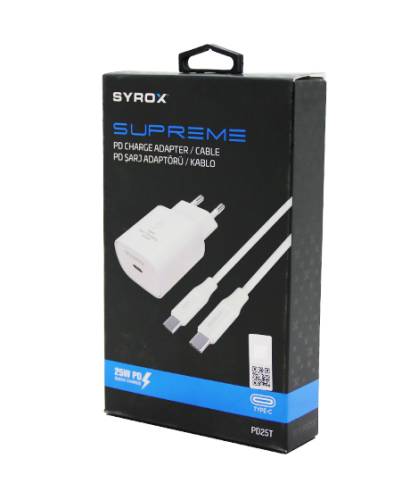 SUPREME TYPE-C TO TYPE-C HIZLI EV ŞARJ SETİ 3.0A 25W PD (4247) - 0